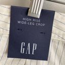 Gap  High Rise Wide Leg Crop Jeans Ivory Striped Photo 8