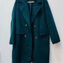 Nine West Women's  Double-Breasted Faux-Wool Coat size Large deep pine Photo 2