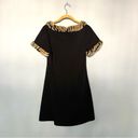 Julie Brown  NYC Faux Fur Short Sleeve Little Black Dress Animal Print Size 6 Photo 7