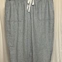 Lane Bryant  Pants Womens 22/24 Linen Blend Wide Leg Mid-Rise Stripe Pull On NEW! Photo 0