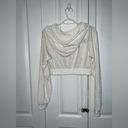 Pretty Little Thing NWT  cream velour crop sweatshirt. Photo 3