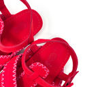 Farm Rio  Red Zig Zag Stitch Sandals  Photo 3