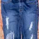 FashioNova Ripped Blue Washed Jeans Photo 2