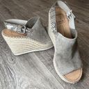 Dolce Vita Shan Platform Wedge Grey Suede Snakeskin Size 7.5 Photo 0