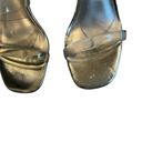 Unisa  Nietra Clear Lucite & Silver Wedge Slide Sandal, Sz 6 Photo 3