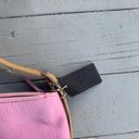 Apostrophe Bubble Gum Pink/Beige Leather  Shoulder Bag Purse Photo 2