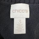 Chico's Chico’s Size 3 XL 16 Nina Cowl Neck Sweater Cotton Blend Black Sleeveless Poncho Photo 6