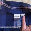 Roxy Plaid Flannel Button Up Photo 2