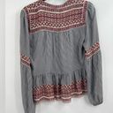 Veronica Beard 100% Silk Gingham Boho Peasant Blouse Top Size 8 Photo 9