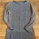 Eight Eight Eight  size medium gray and blue tunic length sweater 100% cotton Photo 2