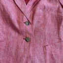 Talbots  Pink Coral Blazer 100% Linen Two Button Front With Peaked Lapel 8P Photo 11