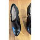 Michael Kors  BLACK LEATHER SIDE SIP BOOTIES PLATFORM HEEL PUMPS SIZE 6.5 Photo 2