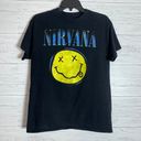 Nirvana Shirt unisex Medium Kurt Cobain Smiley Face Logo Grunge Rock Band Tee Photo 0