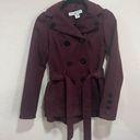 Celebrity Pink Maroon Double Breasted Lapel Collar Overcoat Photo 0