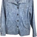 Talbots  Twill button front chambray jacket size XS Xsmall Photo 5