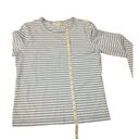 Orvis  light blue & white striped long sleeve blouse sz small Photo 5