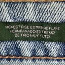 Wild Fable Jeans Size 6 Highest Rise Extreme Flare Light Wash Flowers Raw Hem Photo 7