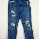 Abercrombie & Fitch  Curve Love High Rise Mom Jean Straight Leg Distressed Size 8 Photo 0