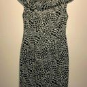 Jones Wear  Dress- Black and White Animal Print Woven Knit Sheath Dress- Size 4 Photo 0