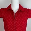 Kensie  Red Button Down Textured Dress Photo 2