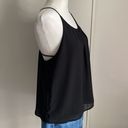 Naked Zebra  Ladies Black Chiffon Strappy Racerback Tank Blouse Photo 2