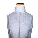 prAna  Womens Silver Jaquard Reeve Athletic Jacket Size L Full Zip Gray Pockets Photo 49