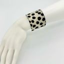 Animal Print Cheetah Faux Fur Cuff Bracelet NEW Gray Photo 1