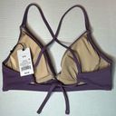 Shade & Shore  Dusty Purple Longline Cut Out Crisscross Bikini Top Size 34B New! Photo 2