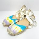 Nine West  Mage Meow Bandana Espadrille Flat Sandal Tie Dye Size 5 Photo 0