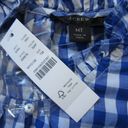 J.Crew NWT  Tall Tiered Ruffle-Sleeve Midi in Sapphire Gingham Cotton Dress MT Photo 3