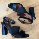 Coach Black Leather Sandal Heels Photo 0