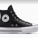 Converse Black Leather Platform Photo 1