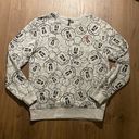 Disney H&M  Sweatshirt Womens Sz Medium Mickey Mouse All Over Print Photo 0