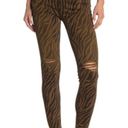 Black Orchid  Jeans Womens 2 26" Carmen High Rise Ankle Fray Brown Zebra Edgy Photo 7