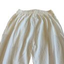 Seaspice Resort Wear White Cropped Pants Wide Leg 100% Peruvian Cotton Large NWT Photo 5