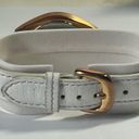Coach  14501601 Slim Boyfriend Rose Gold White Leather Watch Authentic Photo 4