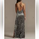 City Triangles  Printed Velvet Faux Wrap Spaghetti Strap Maxi Gown Dress NEW  11 Photo 5