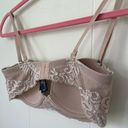 Natori  Beige Padded Demi Lace Bra ~ EUC Women’s Size 34B Photo 3