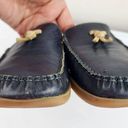 Anne Klein AK  Nadine Mules Comfort Shoes Slip-on Blue & Tan Size 8 M Photo 3