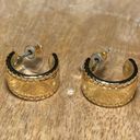 Huggie Half Hoop Gold Tone Chunky Earrings Photo 4