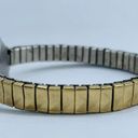 Ladies gold tone Quartz watch 19mm, stretch band size 7” fresh battery Photo 2