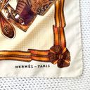 Hermès Hermes Vintage Silk Square Ribbon Rope Tassel Royal Crest Houndstooth Scarf Photo 1