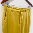 7 For All Mankind  Velvet & Satin Wide Leg Trousers Gold Size 10 NEW Photo 4