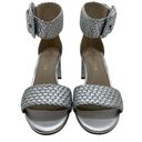 Matisse Footwear Matisse New Hope Woven Leather Sandal Silver Metallic Heeled Sandals, size 7 Photo 3