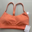 Lululemon Flow Y Bra Nulu Light Support Coral Kiss Size 4 Photo 0