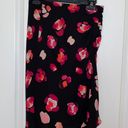 CAbi NWOT  Black & Pink Floral Scrunch Skirt Photo 0