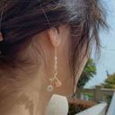 Elegant Flower Dangle Drop Earrings for Women Gold Photo 4