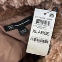 INC  X-Large Faux Fur Vest Full-Zip Sleeveless Lined Pocket Collared Clay Tan New Photo 8