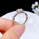 18K White Gold Plated Adjustable 1 CT CZ Diamond Wedding Ring for Women Silver Photo 3