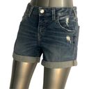 Silver Jeans  Co Denim Boyfriend Distressed Blue Jean Shorts Cuffed Women’s 26 Photo 8